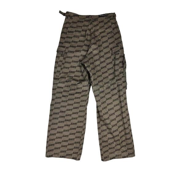 Balenciaga BB Monogram Printed Button-Up Shirt & Cargo Pant Set Brown Size 37 XS - Picture 6 of 15